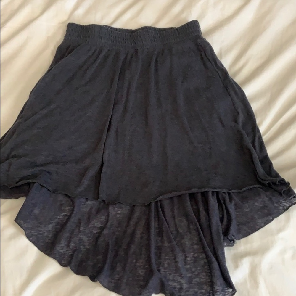 Gray high-lo skirt